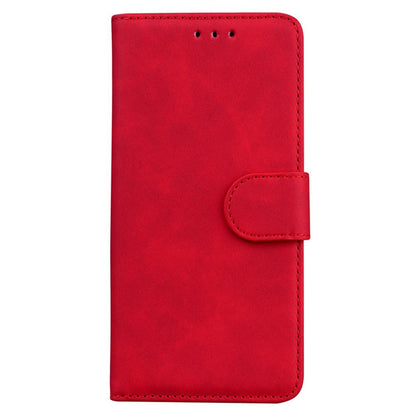 For Honor 600 Global / 600 Pro Global Skin Feel Pure Color Flip Leather Phone Case - Red - EDA005223425B