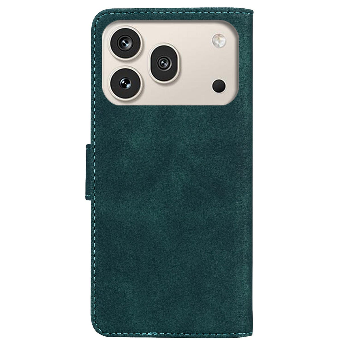 For Honor 600 Global / 600 Pro Global Skin Feel Pure Color Flip Leather Phone Case - Green - EDA005223425C