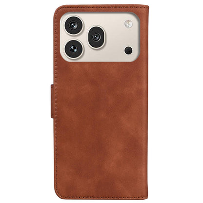For Honor 600 Global / 600 Pro Global Skin Feel Pure Color Flip Leather Phone Case - Brown - EDA005223425E