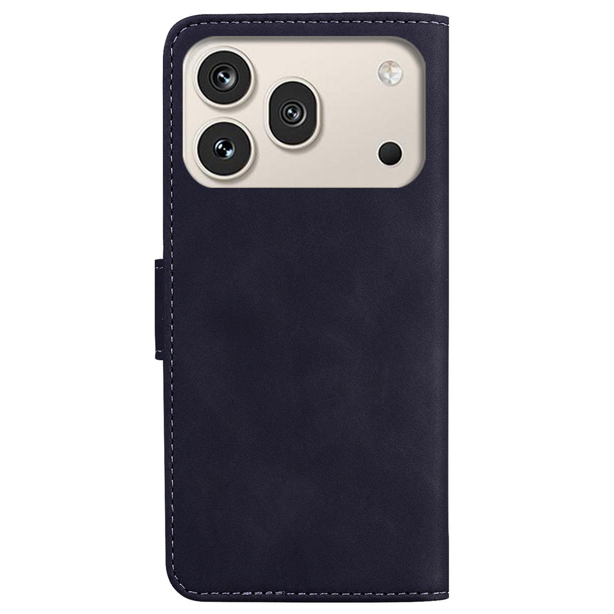 For Honor 600 Global / 600 Pro Global Skin Feel Pure Color Flip Leather Phone Case - Black - EDA005223425F