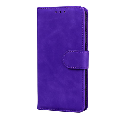 For Honor 600 Smart 5G Skin Feel Pure Color Flip Leather Phone Case - Purple - EDA005223427A