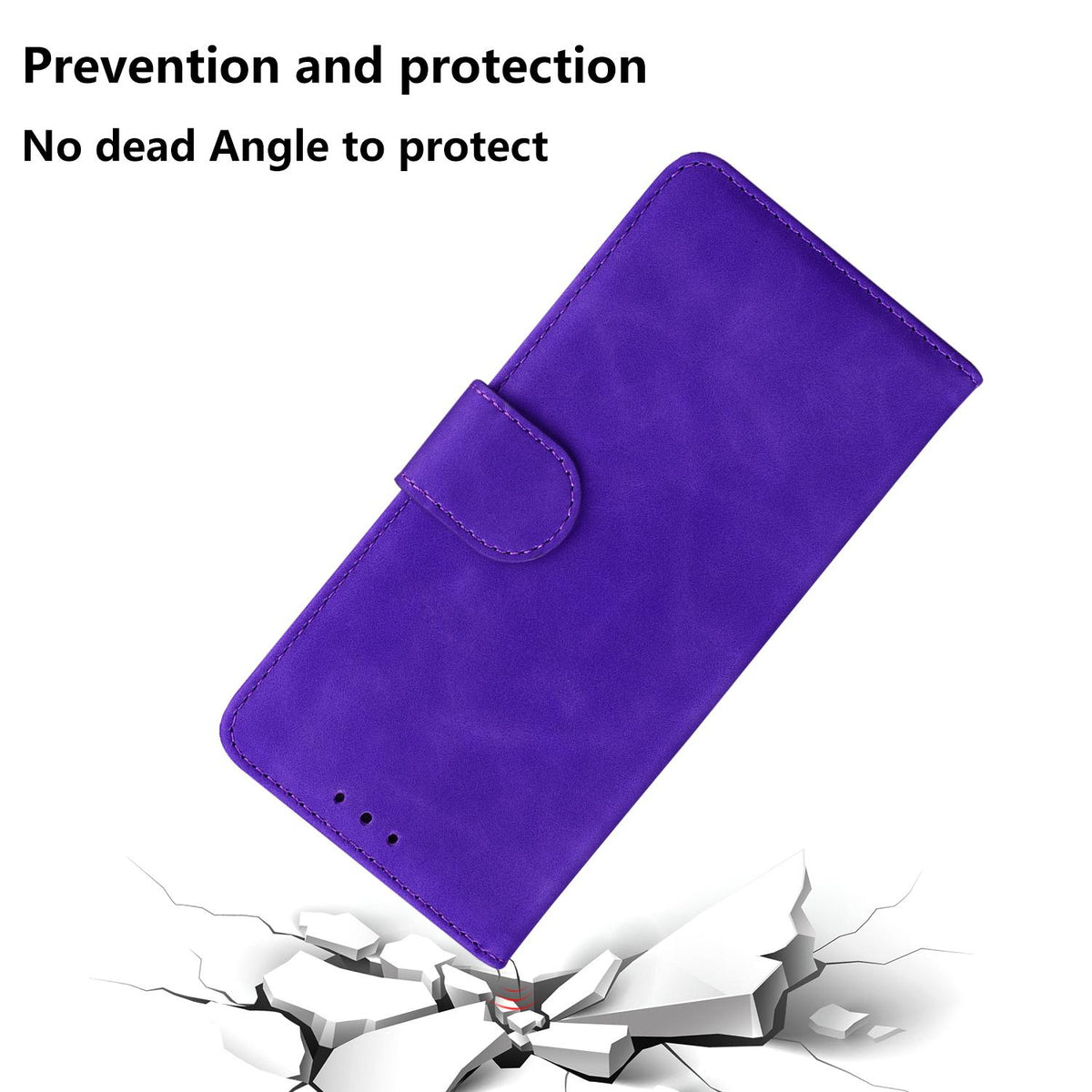 For Honor 600 Smart 5G Skin Feel Pure Color Flip Leather Phone Case - Purple - EDA005223427A