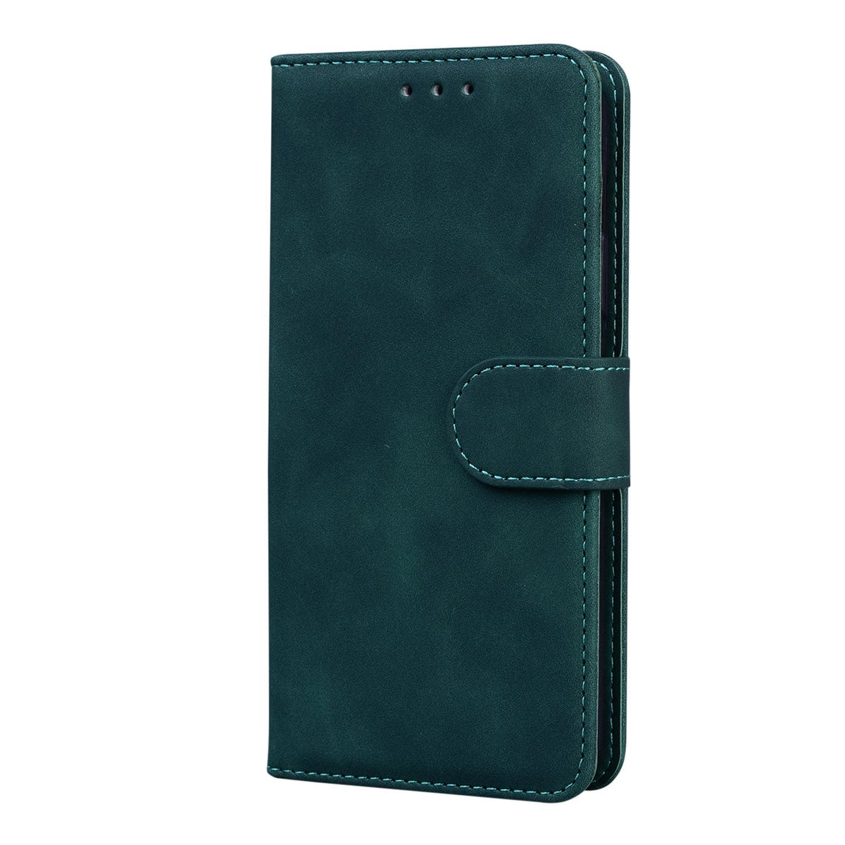For Honor 600 Smart 5G Skin Feel Pure Color Flip Leather Phone Case - Green - EDA005223427C