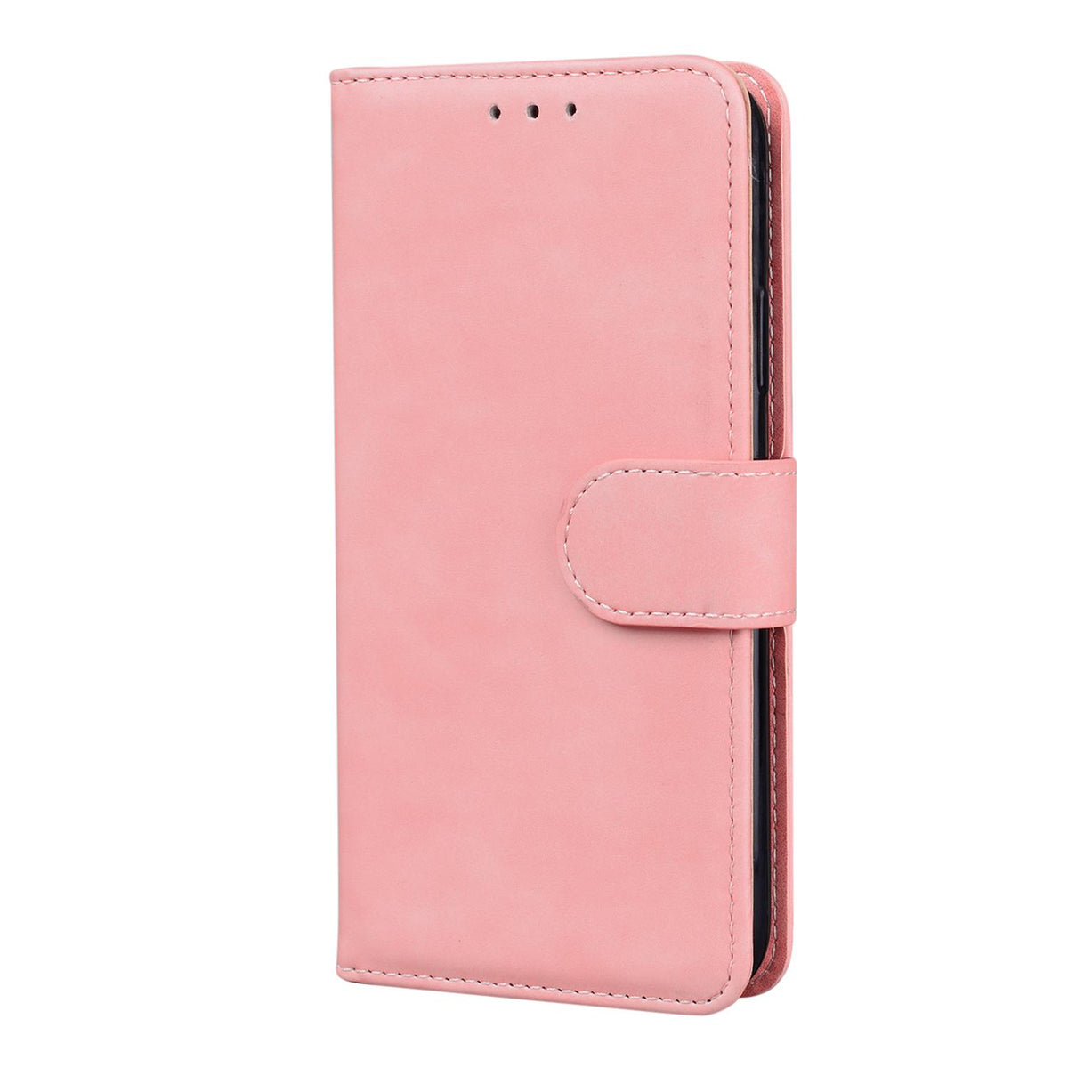 For Honor 600 Smart 5G Skin Feel Pure Color Flip Leather Phone Case - Pink - EDA005223427D