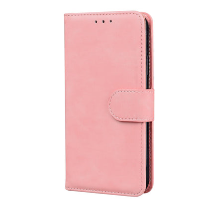 For Honor 600 Smart 5G Skin Feel Pure Color Flip Leather Phone Case - Pink - EDA005223427D