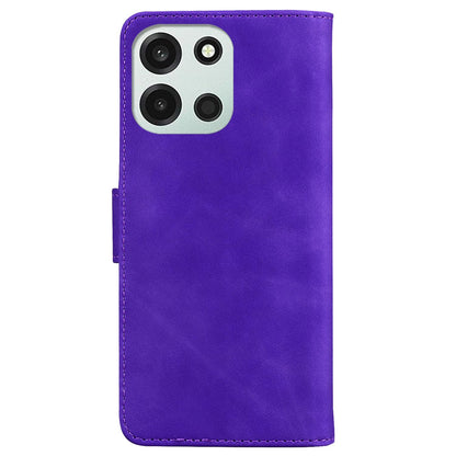 For OnePlus Nord 6 5G / Turbo 6 / Turbo 6V Skin Feel Pure Color Flip Leather Phone Case - Purple - EDA005223711A