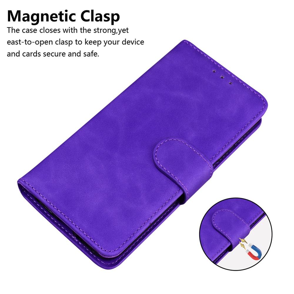For OnePlus Nord 6 5G / Turbo 6 / Turbo 6V Skin Feel Pure Color Flip Leather Phone Case - Purple - EDA005223711A