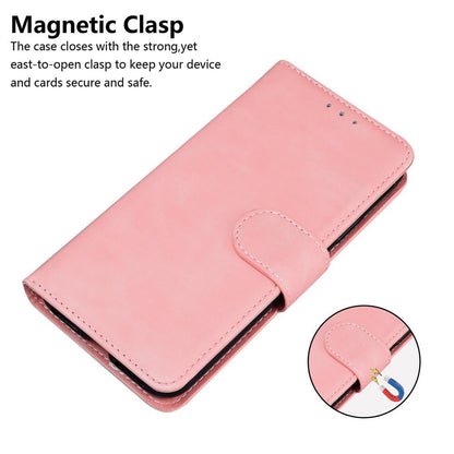 For OnePlus Nord 6 5G / Turbo 6 / Turbo 6V Skin Feel Pure Color Flip Leather Phone Case - Pink - EDA005223711D