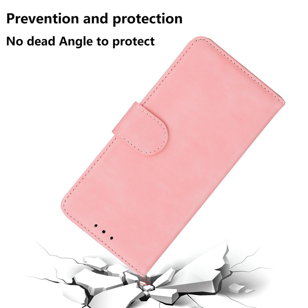 For OnePlus Nord 6 5G / Turbo 6 / Turbo 6V Skin Feel Pure Color Flip Leather Phone Case - Pink - EDA005223711D