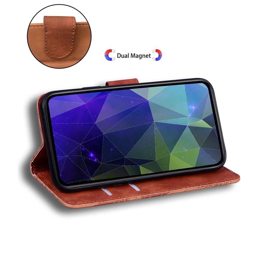 For OnePlus Nord 6 5G / Turbo 6 / Turbo 6V Skin Feel Pure Color Flip Leather Phone Case - Brown - EDA005223711E
