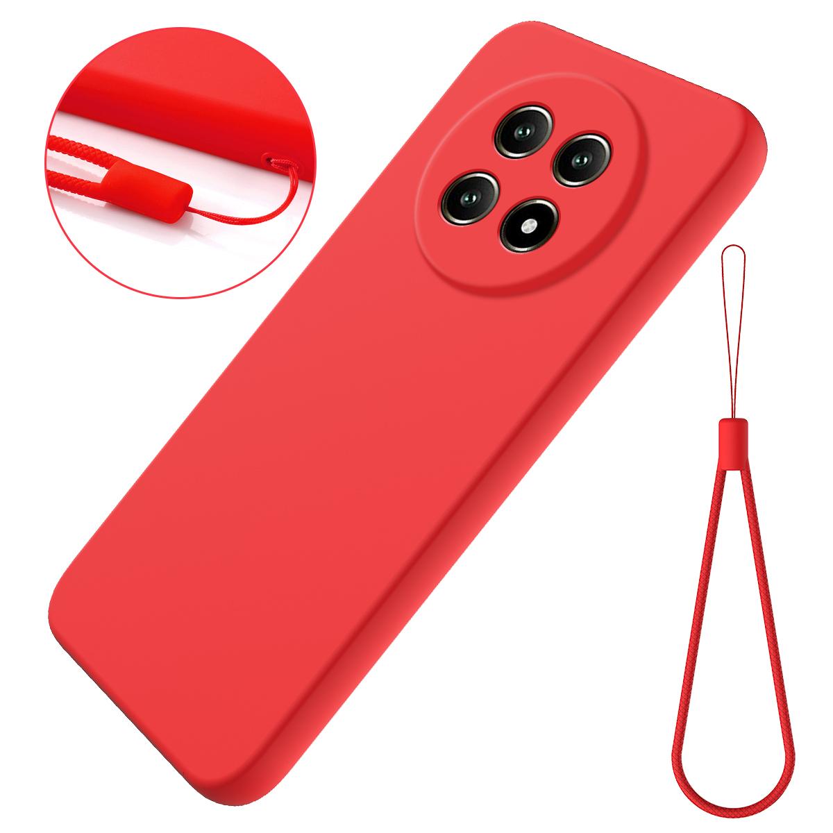 For Huawei nova 15 Max Solid Color Liquid Silicone Dropproof Full Coverage Phone Case - Red - EDA005228325A