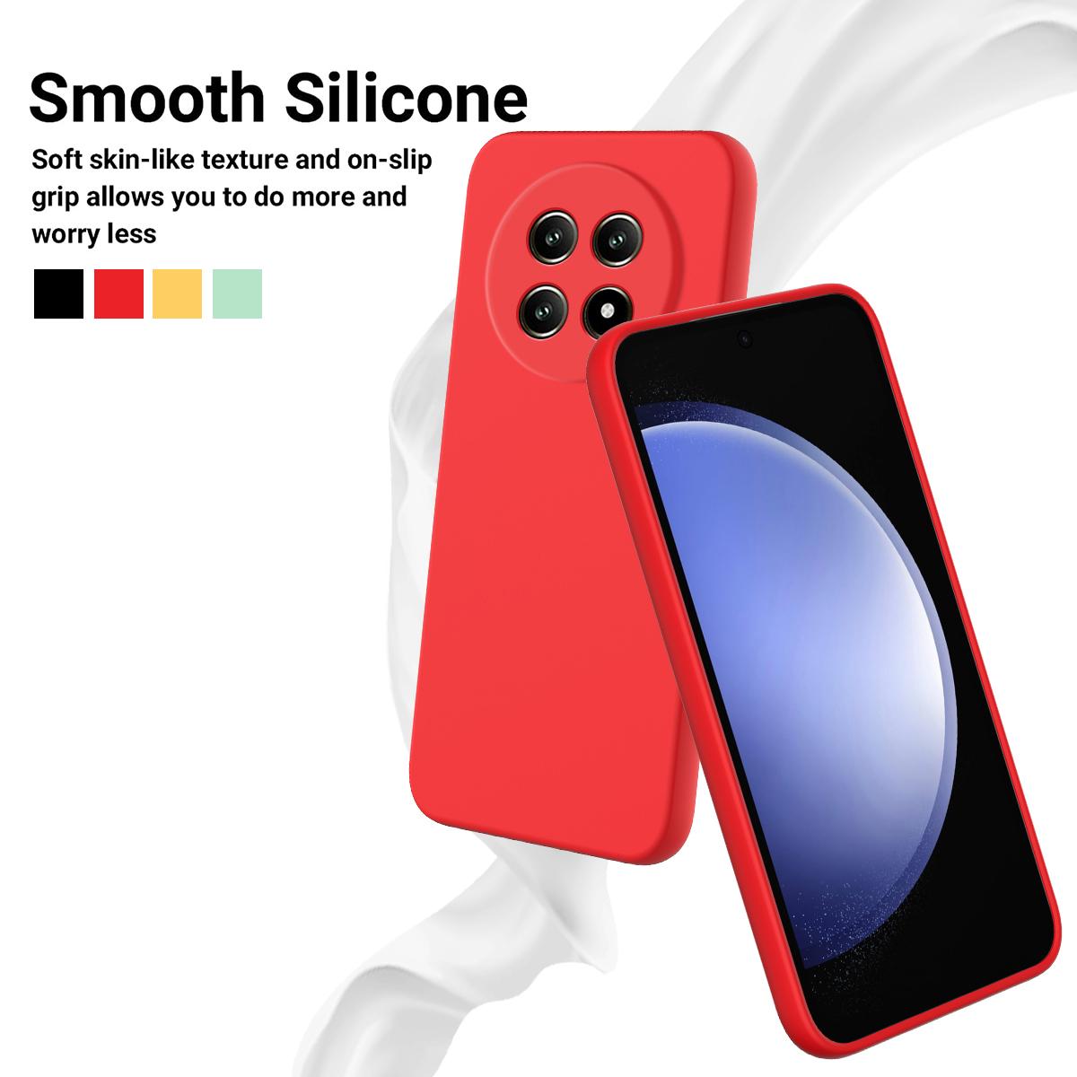 For Huawei nova 15 Max Solid Color Liquid Silicone Dropproof Full Coverage Phone Case - Red - EDA005228325A