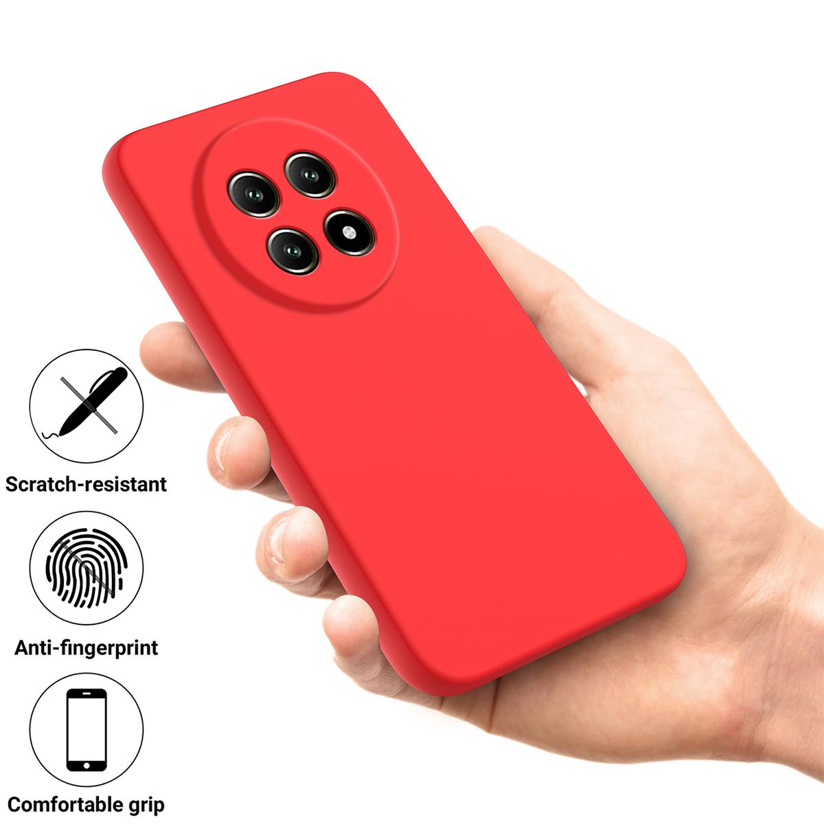For Huawei nova 15 Max Solid Color Liquid Silicone Dropproof Full Coverage Phone Case - Red - EDA005228325A
