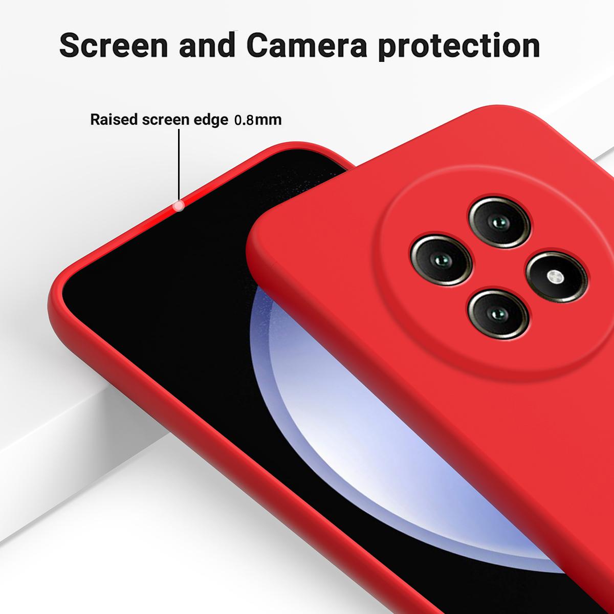 For Huawei nova 15 Max Solid Color Liquid Silicone Dropproof Full Coverage Phone Case - Red - EDA005228325A