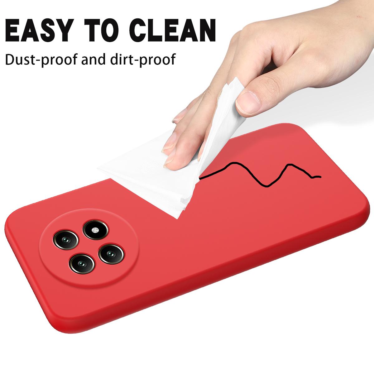 For Huawei nova 15 Max Solid Color Liquid Silicone Dropproof Full Coverage Phone Case - Red - EDA005228325A