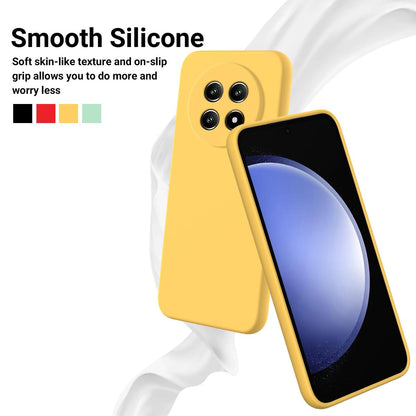 For Huawei nova 15 Max Solid Color Liquid Silicone Dropproof Full Coverage Phone Case - Yellow - EDA005228325B