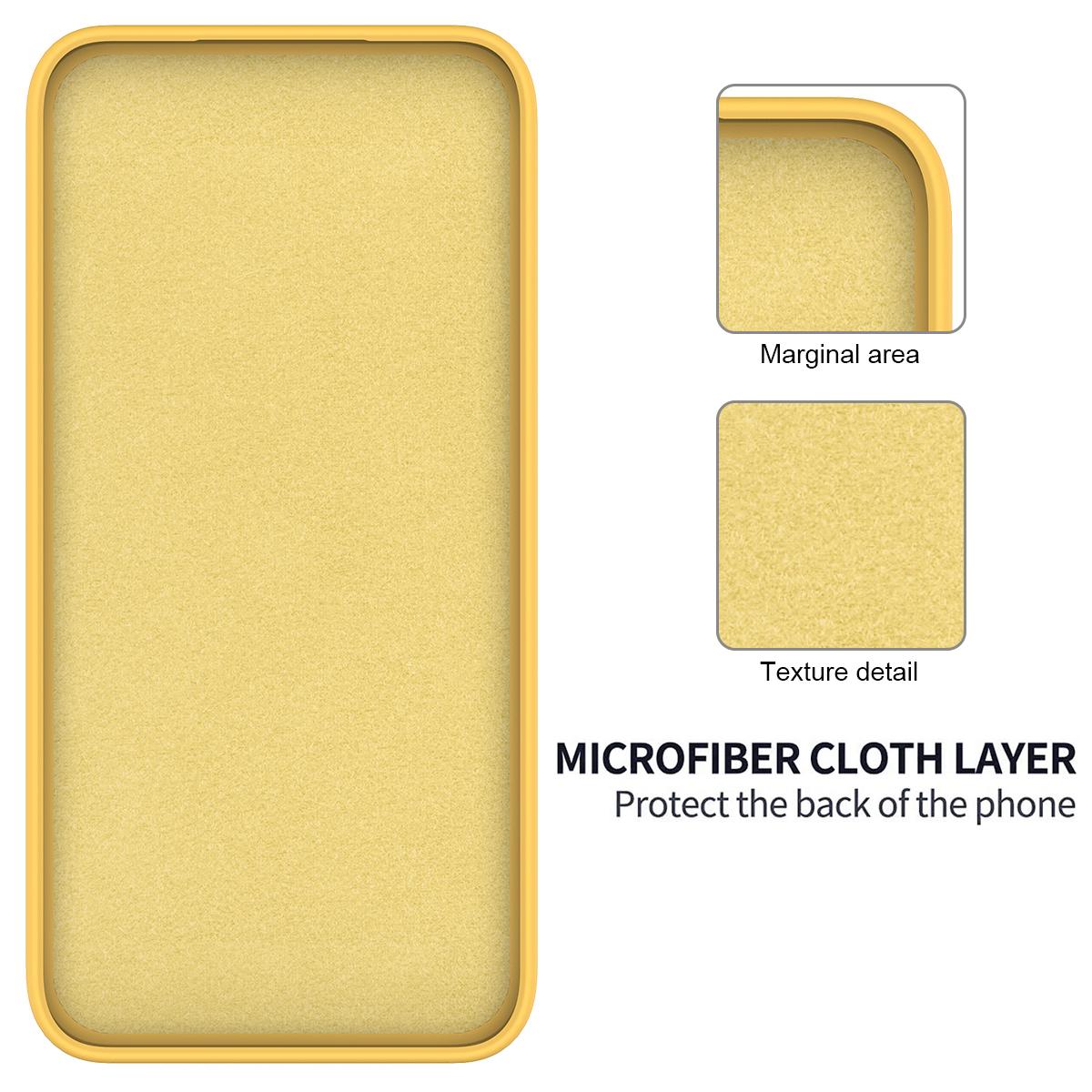 For Huawei nova 15 Max Solid Color Liquid Silicone Dropproof Full Coverage Phone Case - Yellow - EDA005228325B