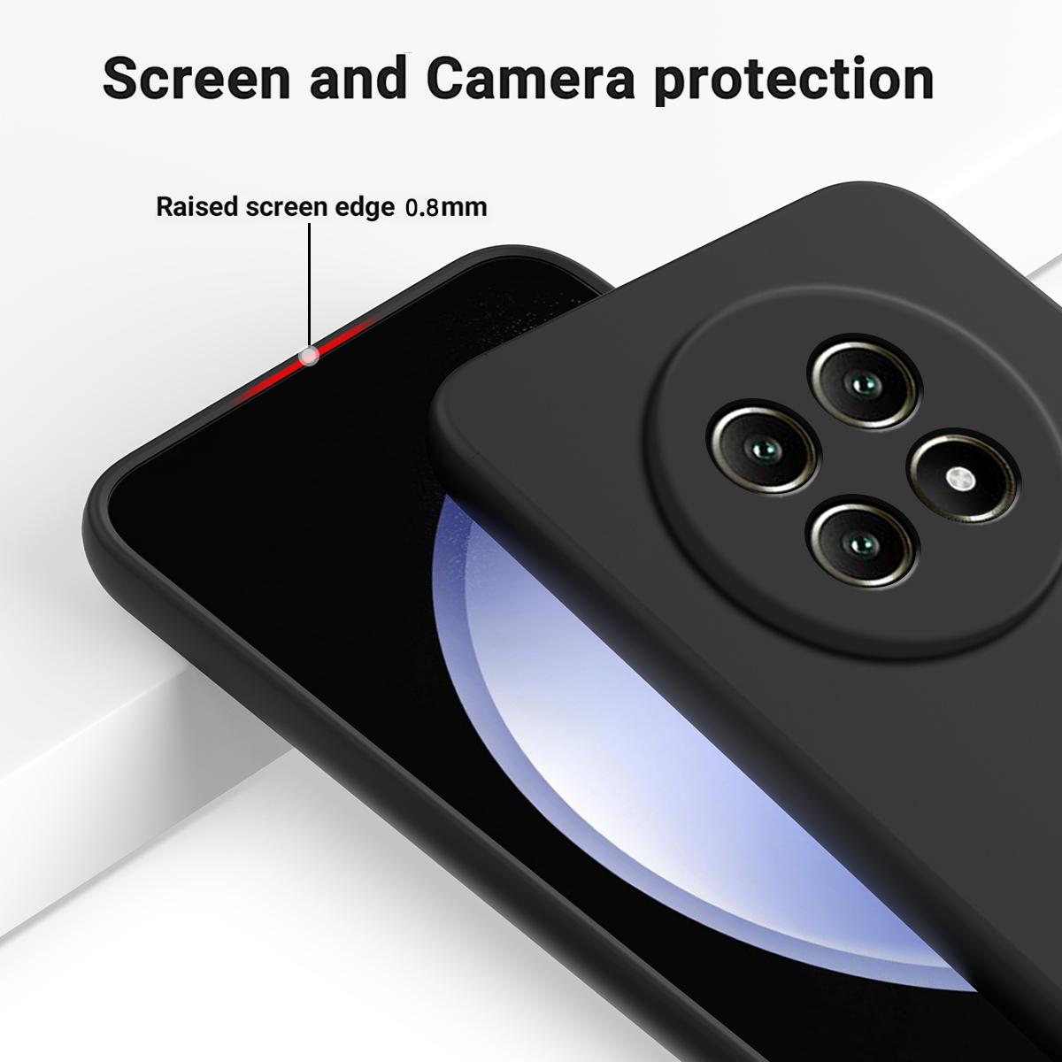 For Huawei nova 15 Max Solid Color Liquid Silicone Dropproof Full Coverage Phone Case - Black - EDA005228325C