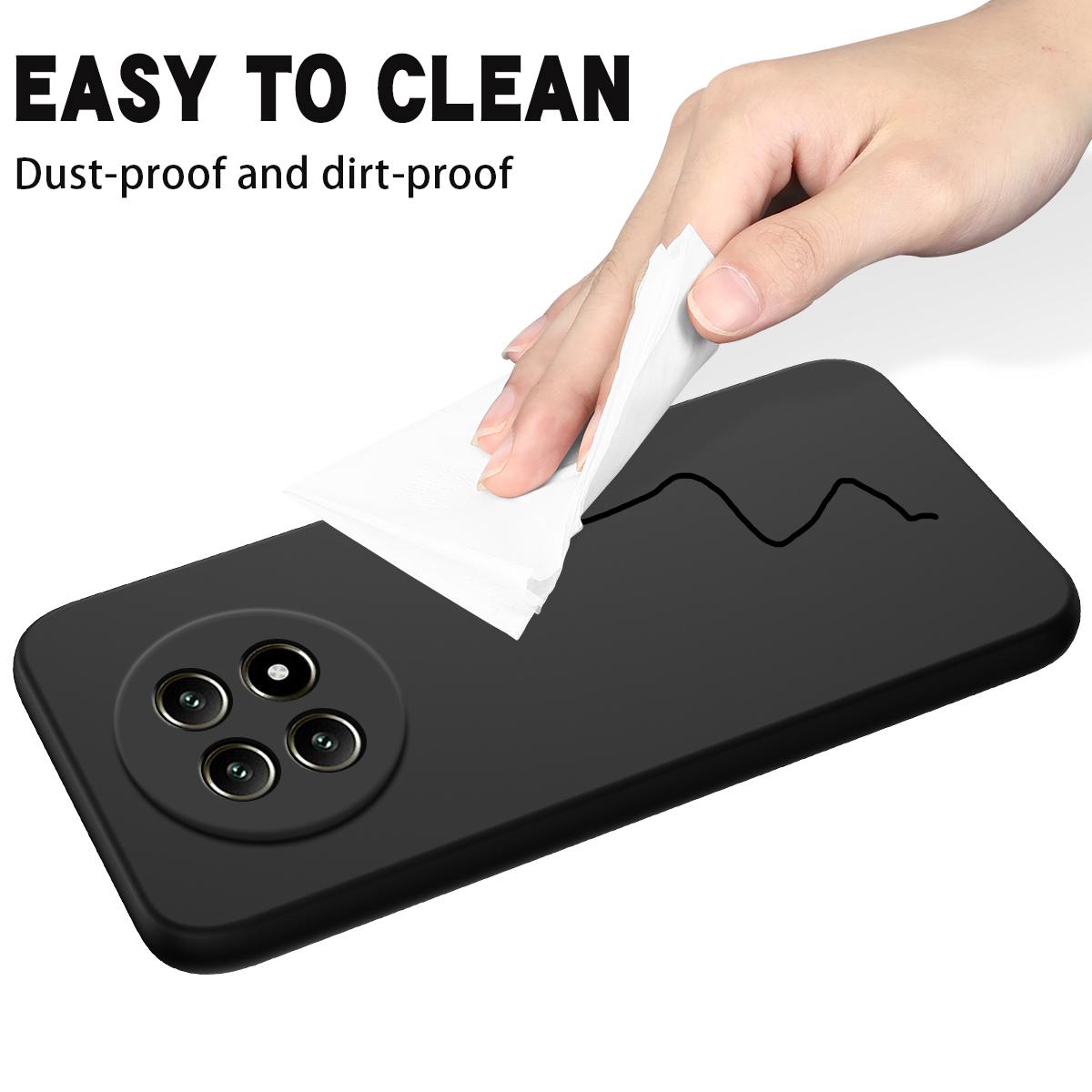 For Huawei nova 15 Max Solid Color Liquid Silicone Dropproof Full Coverage Phone Case - Black - EDA005228325C