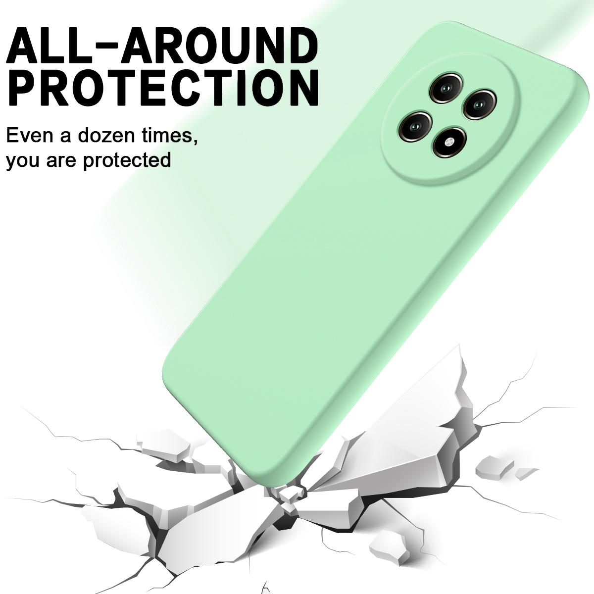 For Huawei nova 15 Max Solid Color Liquid Silicone Dropproof Full Coverage Phone Case - Green - EDA005228325D