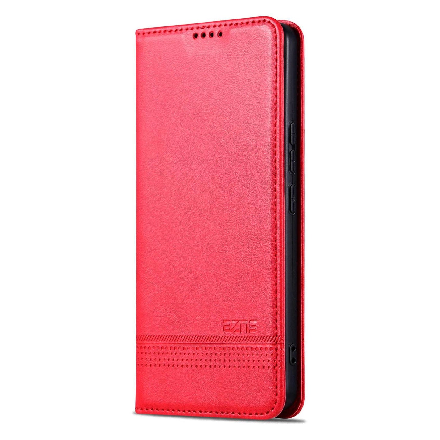 For OPPO Reno16 5G Global AZNS Magnetic Calf Texture Flip Leather Phone Case(Red)