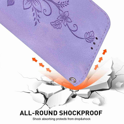 For OnePlus Nord 6 5G / Turbo 6 / Turbo 6V Lily Embossed Leather Phone Case - Purple - EDA005239720B