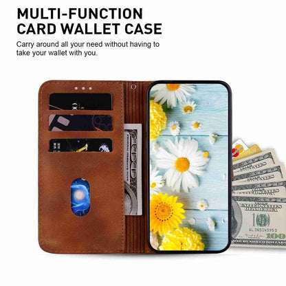 For OnePlus Nord 6 5G / Turbo 6 / Turbo 6V Lily Embossed Leather Phone Case - Brown - EDA005239720C