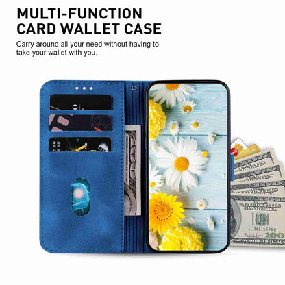 For OnePlus Nord 6 5G / Turbo 6 / Turbo 6V Lily Embossed Leather Phone Case - Dark Blue - EDA005239720D