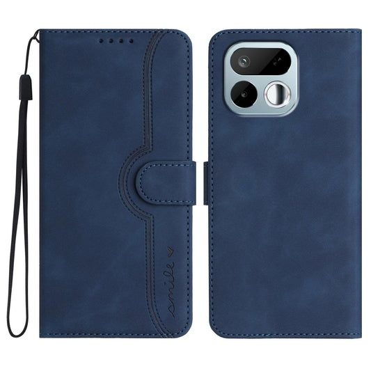 For Realme 16T 5G Heart Pattern Skin Feel Leather Phone Case - Royal Blue - EDA005258943F