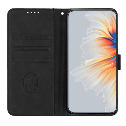For Realme C100 4G Heart Pattern Skin Feel Leather Phone Case - Black - EDA005258944D