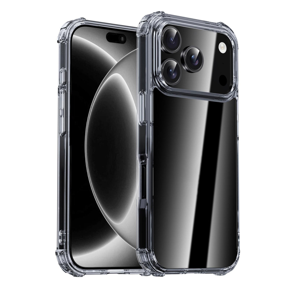 For iPhone 18 Pro / 17 Pro iPAKY Crystal Clear Series Shockproof PC + TPU Protective Phone Case - Transparent - EDA005286611A
