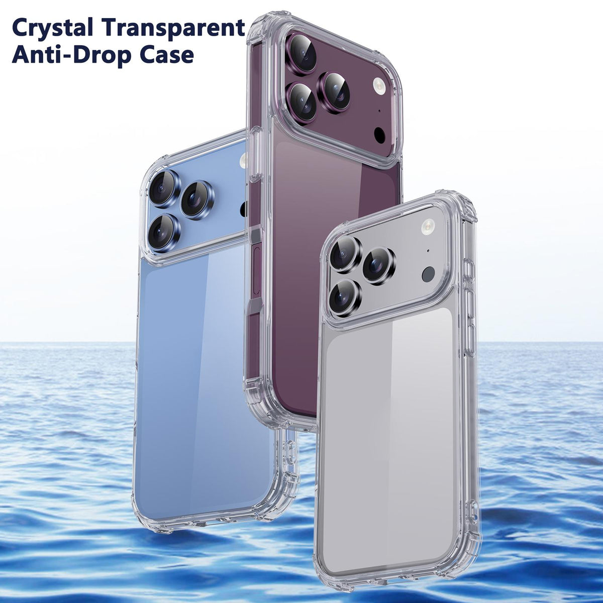 For iPhone 18 Pro / 17 Pro iPAKY Crystal Clear Series Shockproof PC + TPU Protective Phone Case - Transparent - EDA005286611A