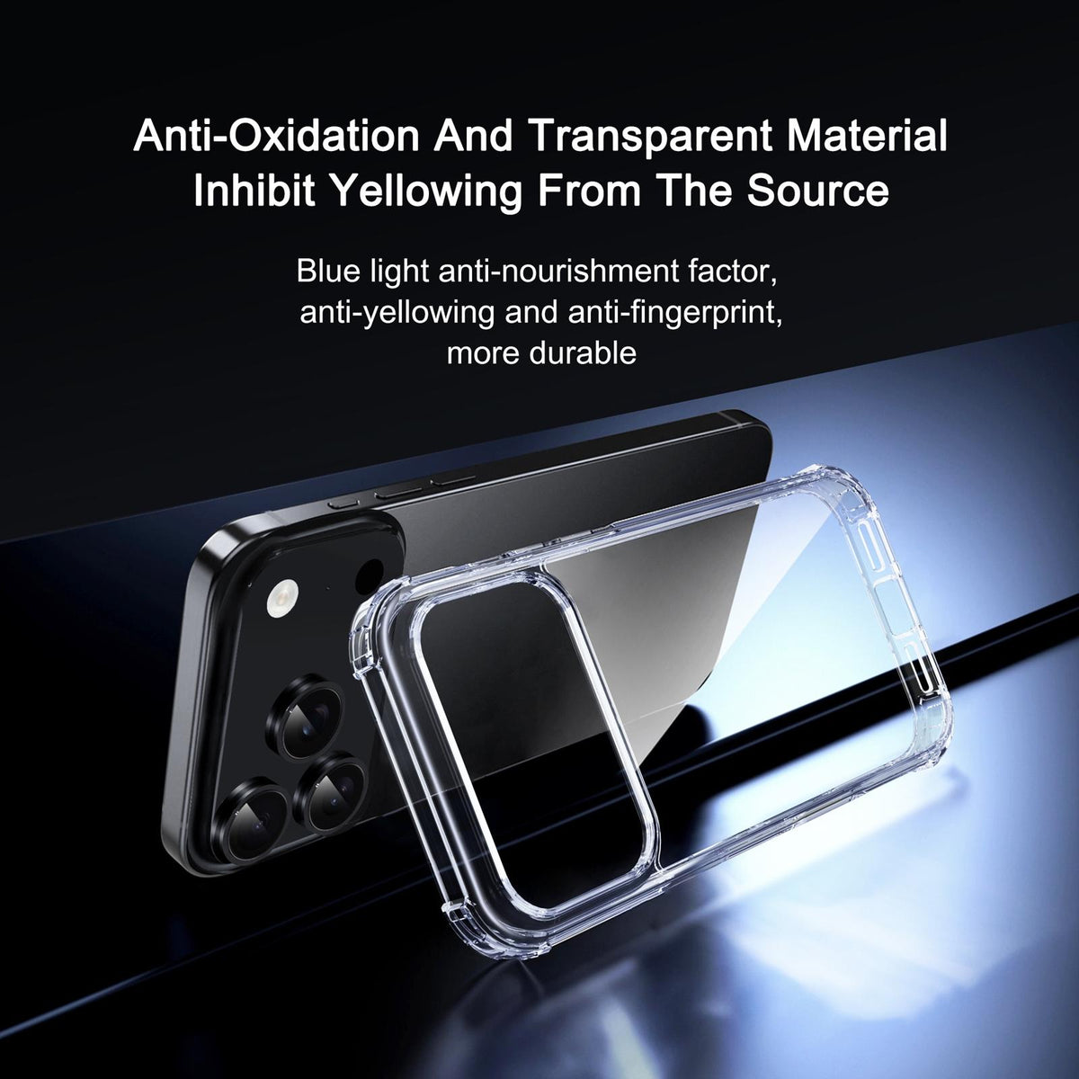 For iPhone 18 Pro / 17 Pro iPAKY Crystal Clear Series Shockproof PC + TPU Protective Phone Case - Transparent - EDA005286611A