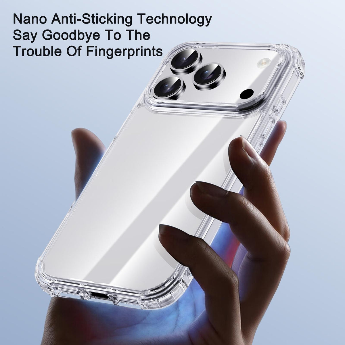 For iPhone 18 Pro / 17 Pro iPAKY Crystal Clear Series Shockproof PC + TPU Protective Phone Case - Transparent - EDA005286611A