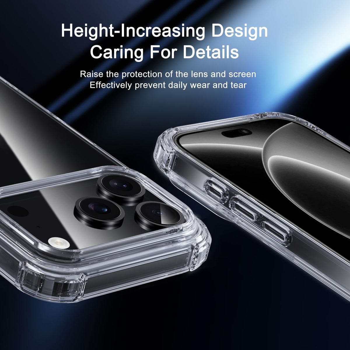 For iPhone 18 Pro / 17 Pro iPAKY Crystal Clear Series Shockproof PC + TPU Protective Phone Case - Transparent - EDA005286611A