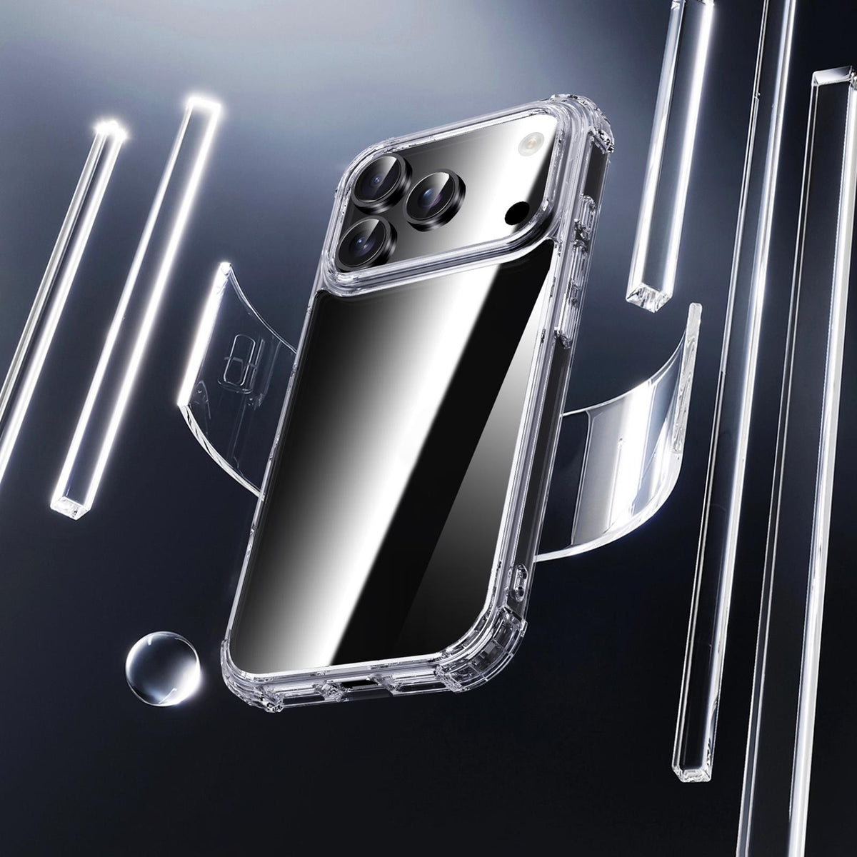 For iPhone 18 Pro / 17 Pro iPAKY Crystal Clear Series Shockproof PC + TPU Protective Phone Case - Transparent - EDA005286611A
