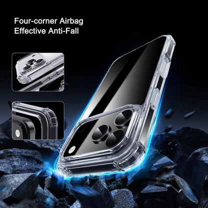 For iPhone 18 Pro / 17 Pro iPAKY Crystal Clear Series Shockproof PC + TPU Protective Phone Case - Transparent - EDA005286611A