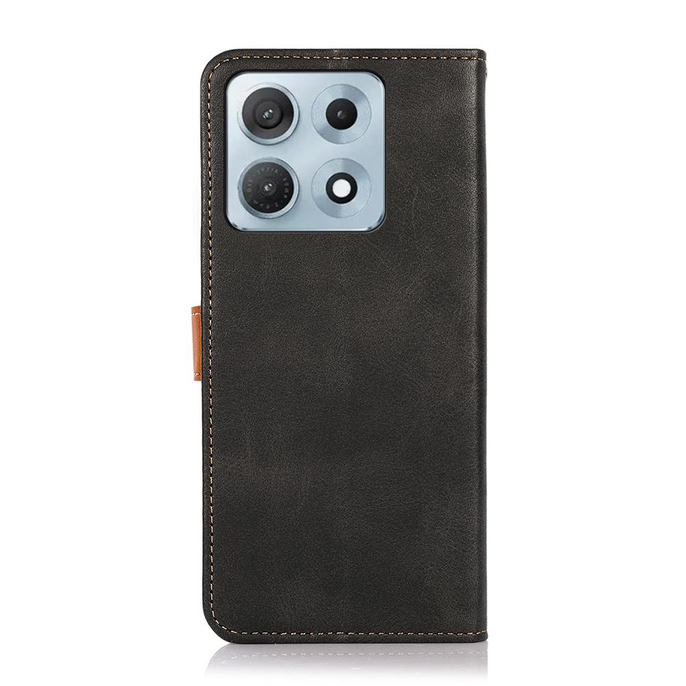 For Motorola Edge 70 Max 5G KHAZNEH Dual-color Cowhide Texture Flip Leather Phone Case(Black)