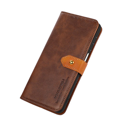 For Motorola Edge 70 Max 5G KHAZNEH Dual-color Cowhide Texture Flip Leather Phone Case(Brown)