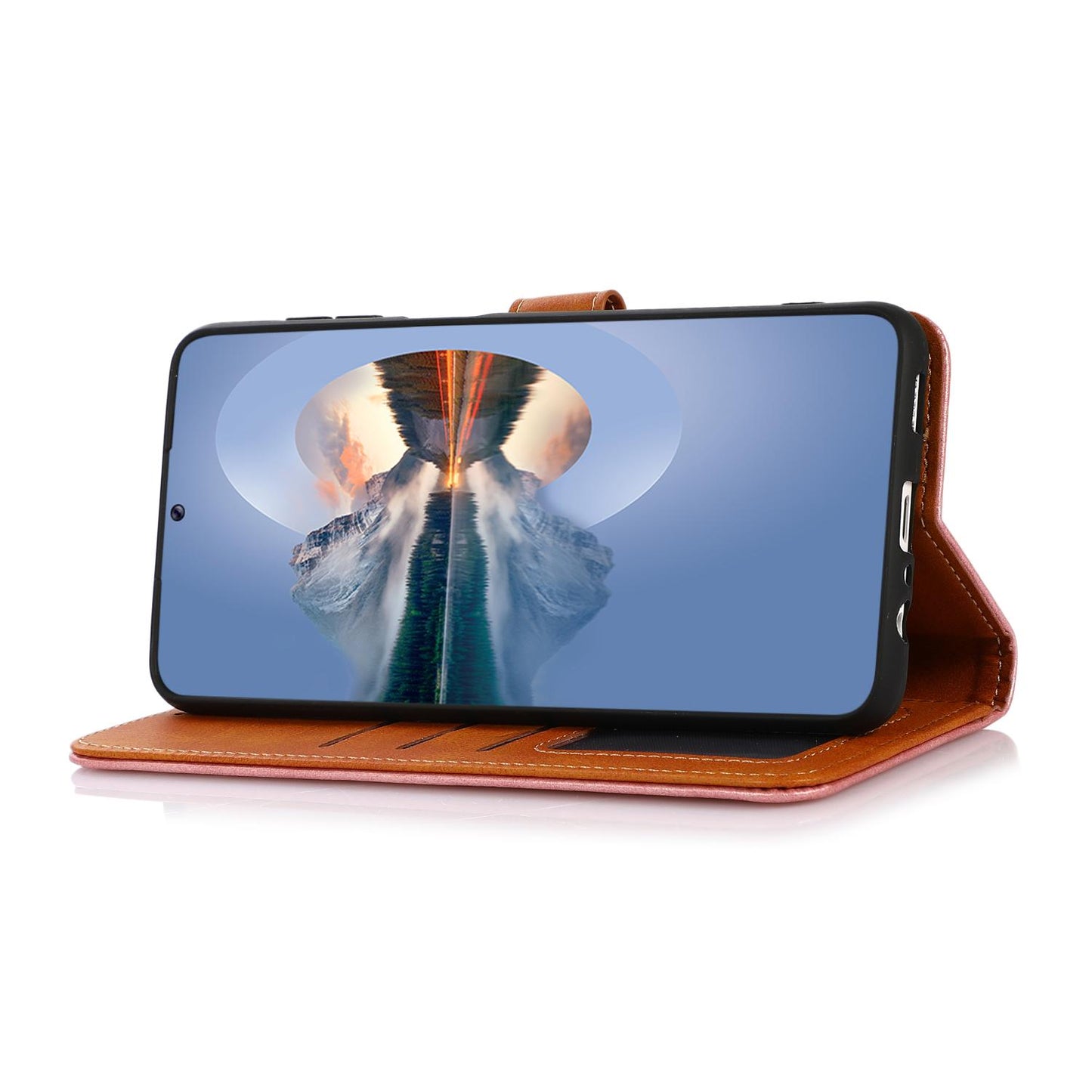 For Motorola Edge 70 Max 5G KHAZNEH Dual-color Cowhide Texture Flip Leather Phone Case(Brown)