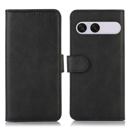 For Sony Xperia 10 VIII / 10 VII Cow Texture Leather Phone Case - Black - EDA005317705A