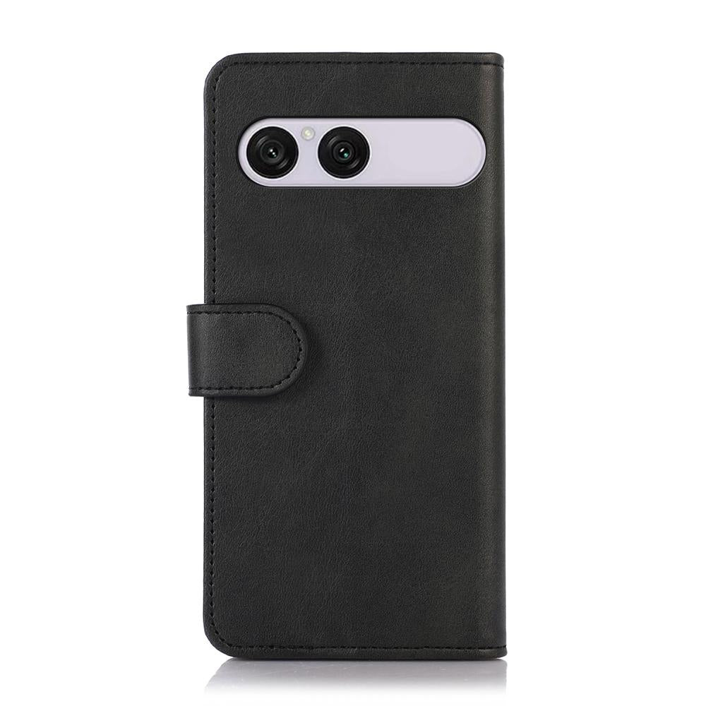 For Sony Xperia 10 VIII / 10 VII Cow Texture Leather Phone Case - Black - EDA005317705A