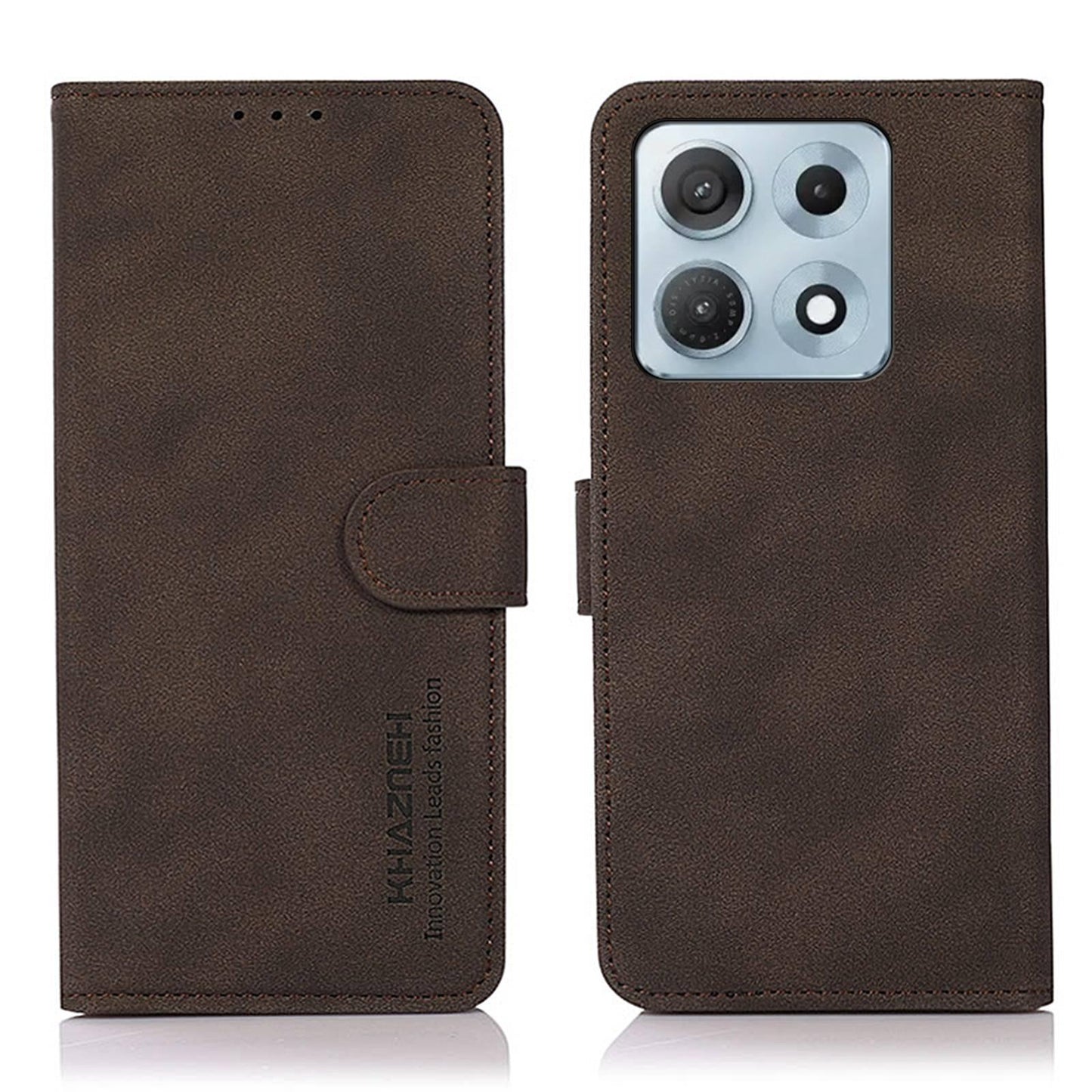 For Motorola Edge 70 Max 5G KHAZNEH Matte Texture Leather Phone Case(Brown)