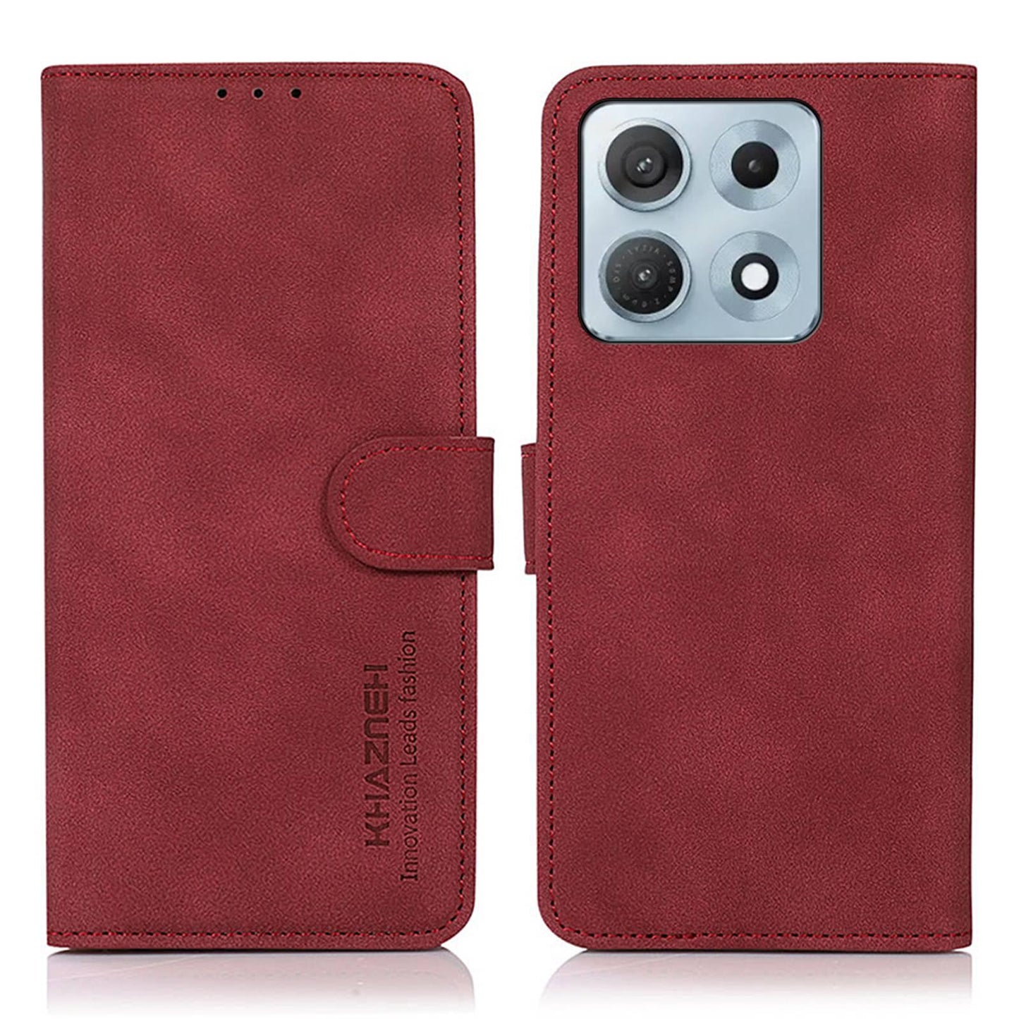 For Motorola Edge 70 Max 5G KHAZNEH Matte Texture Leather Phone Case(Red)
