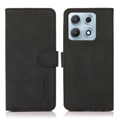 For Motorola Edge 70 Max 5G KHAZNEH Matte Texture Leather Phone Case(Black)