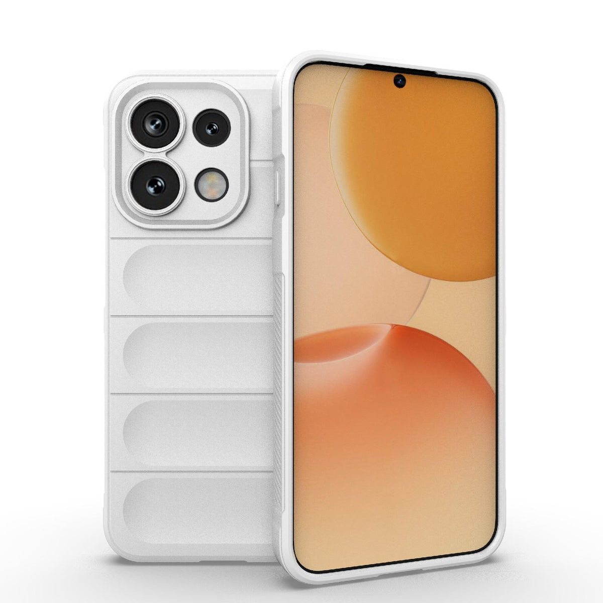 For OPPO Reno16 F 5G Global Magic Shield TPU + Flannel Phone Case - White - EDA005399035A
