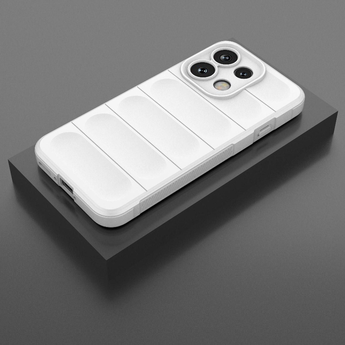 For OPPO Reno16 F 5G Global Magic Shield TPU + Flannel Phone Case - White - EDA005399035A