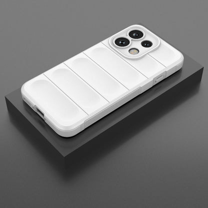 For OPPO Reno16 F 5G Global Magic Shield TPU + Flannel Phone Case - White - EDA005399035A