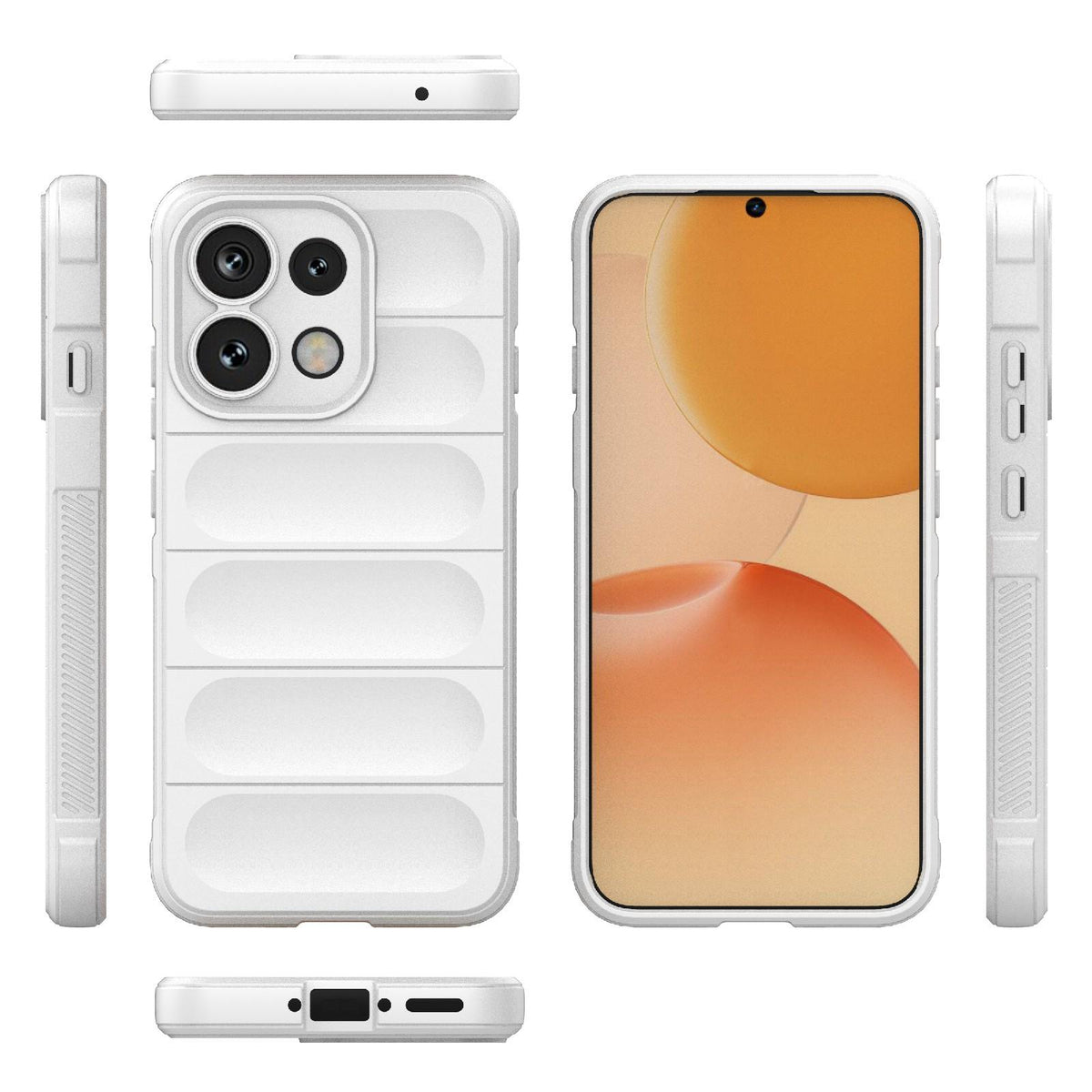For OPPO Reno16 F 5G Global Magic Shield TPU + Flannel Phone Case - White - EDA005399035A