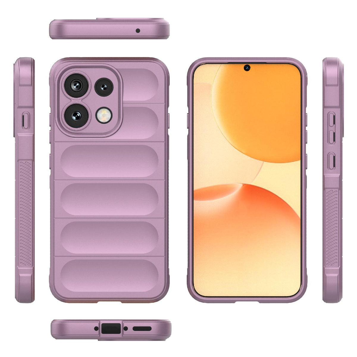 For OPPO Reno16 F 5G Global Magic Shield TPU + Flannel Phone Case - Purple - EDA005399035C